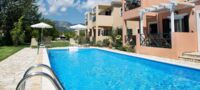 heliotropia houses - the beautiful outdoor pool to use during the day as well as in the evening.