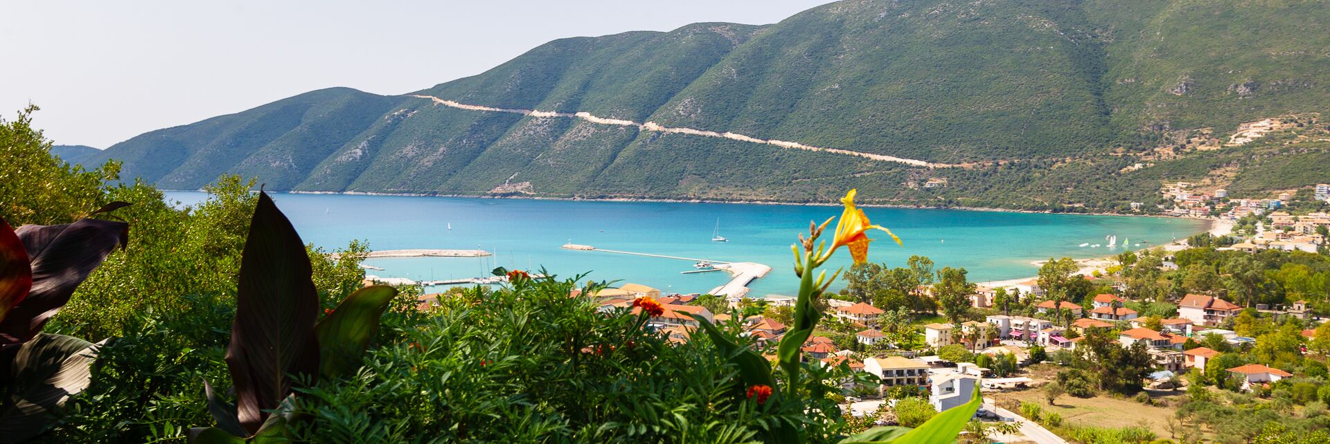 Vasiliki Greece. For relaxed holidays. Surfing, hiking, cycling, good food is part of it.