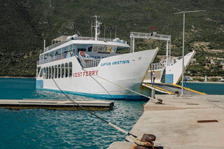 F/B Captain Aristidis moored at the new pier