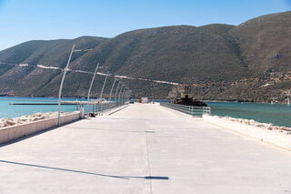 The pier of the ferry to Kefalonia.