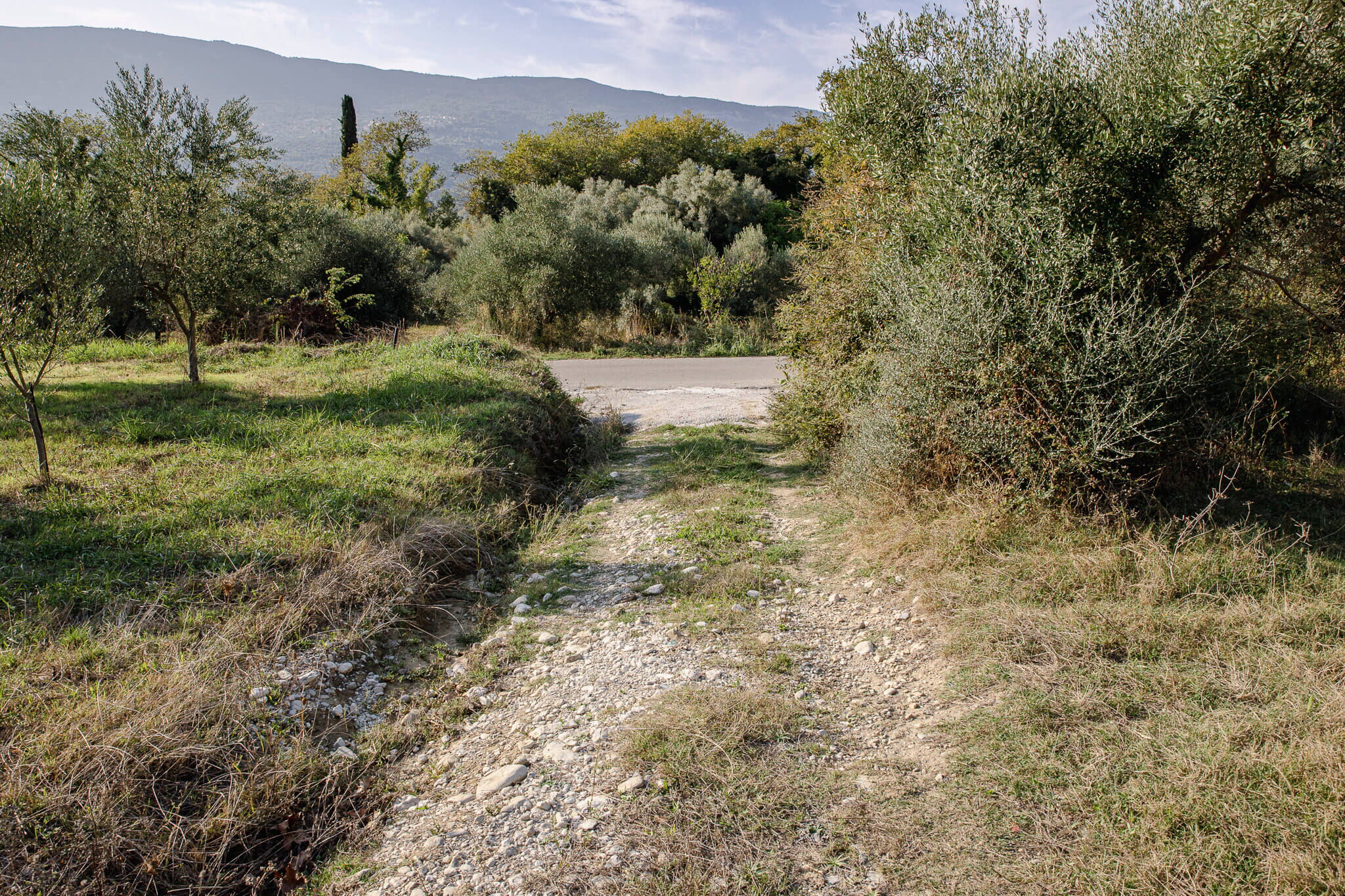 View of the junction on the main road